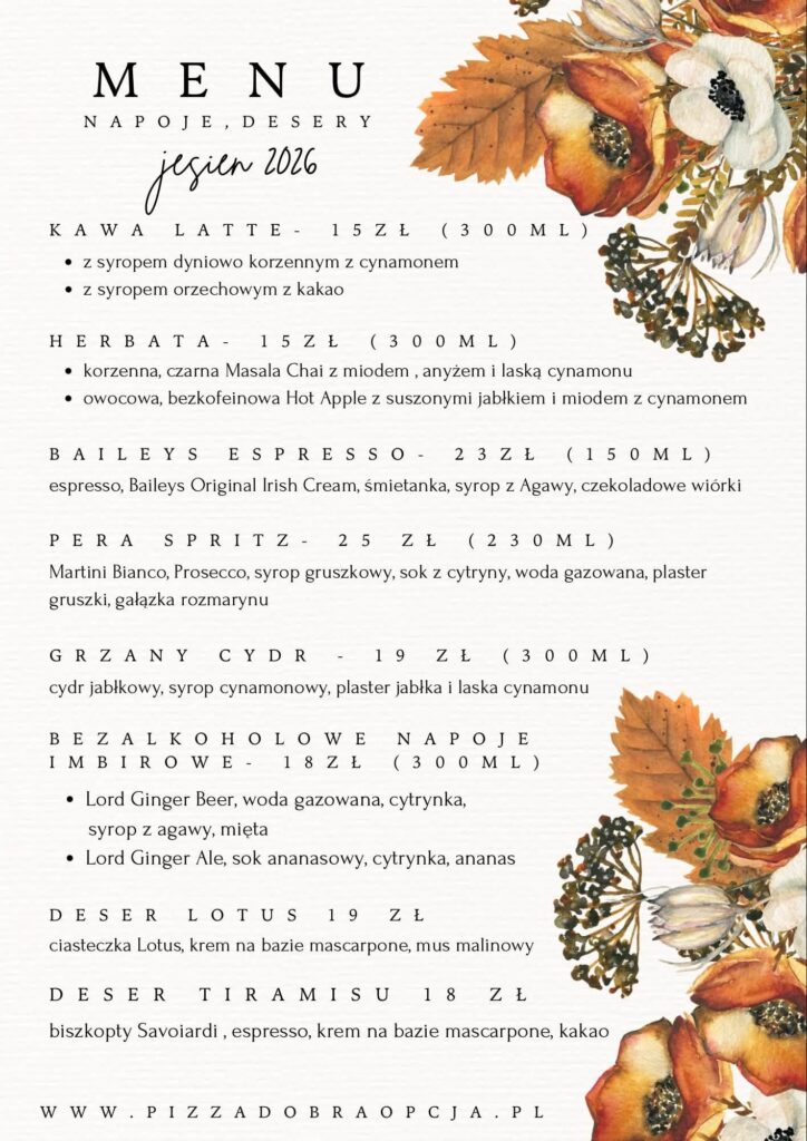 Menu sezonowe i oferty specjalne